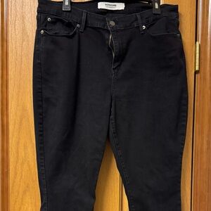 Levi's Signature Women's Classic Black Denim Skinny Blue Jeans size 18W